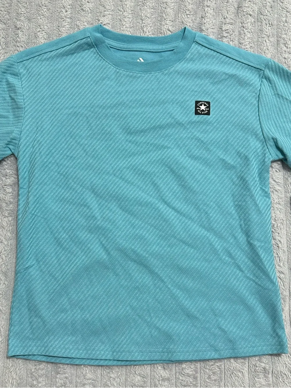 Converse Boys Shirt Short Sleeve Blue - Size Small (S) 7-9 Years